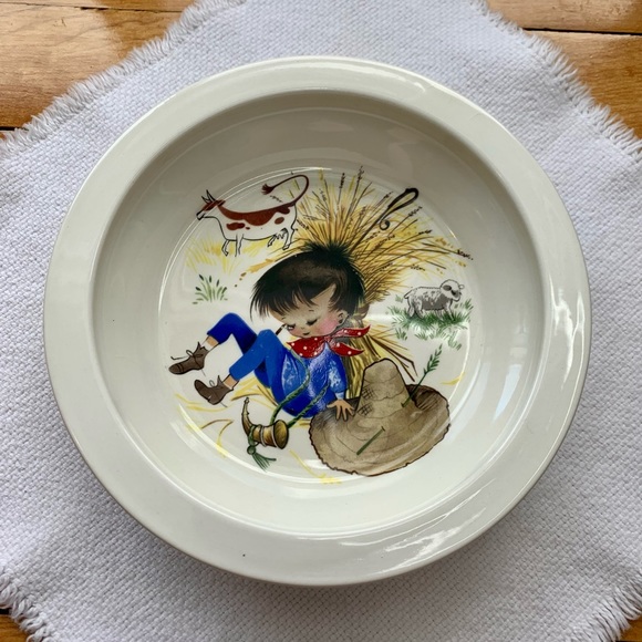 Little Boy Blue Old Foley James Kent Staffordshire England Child’s Bowl & Mug - Picture 9 of 12